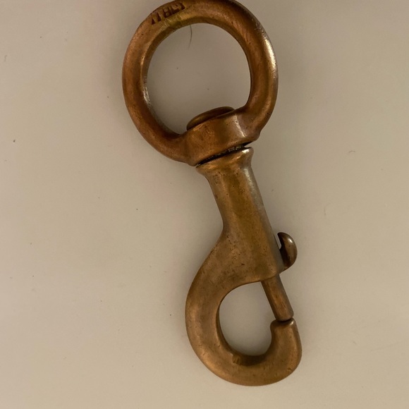 Vintage Brass hook keychain Liddell made in Italy - Picture 2 of 5